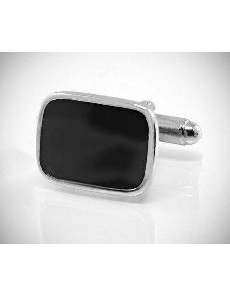 Gemelli per camicia rettangolari smaltati da polso