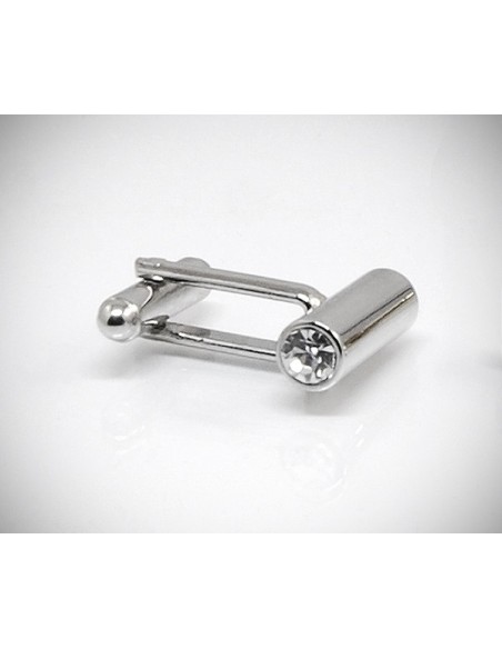 Gemelli per camicia barra tonda e Swarovski® da polso