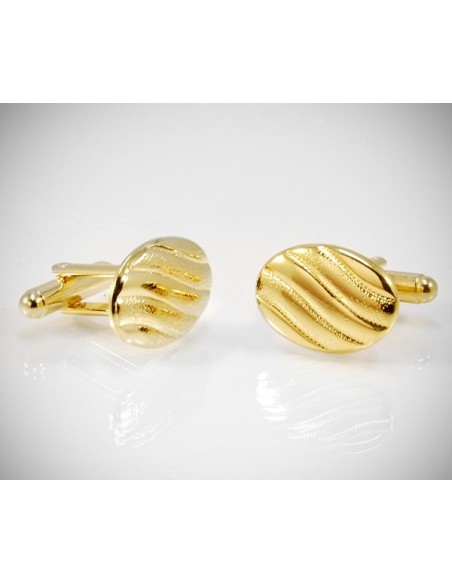 Gemelli per camicia a onde oro