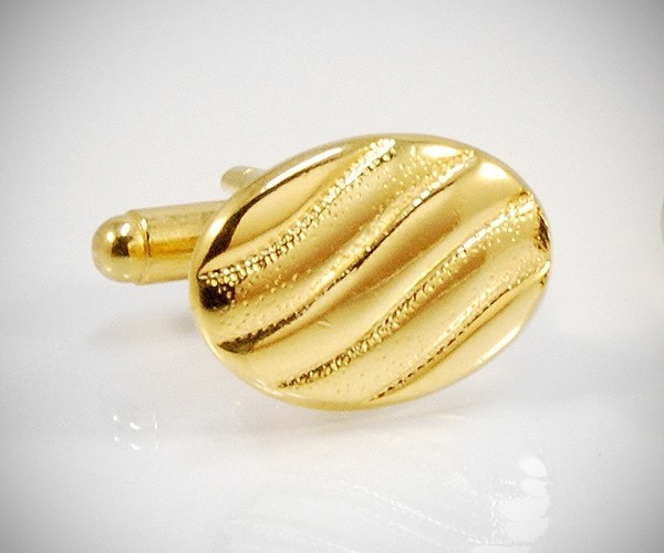 Gemelli per camicia a onde oro da polso