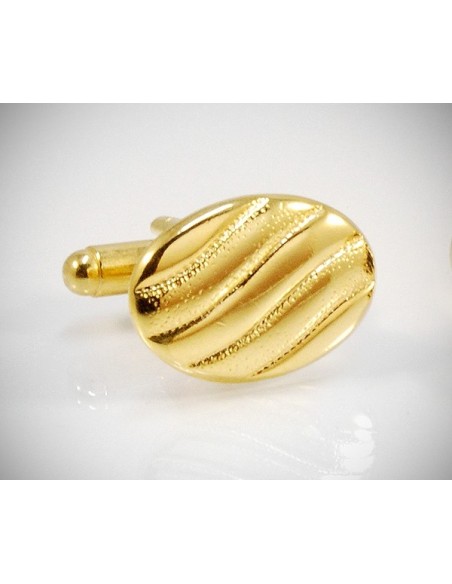 Gemelli per camicia a onde oro da polso