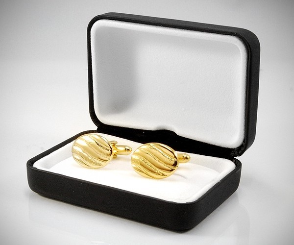 Gemelli per camicia a onde oro da polso