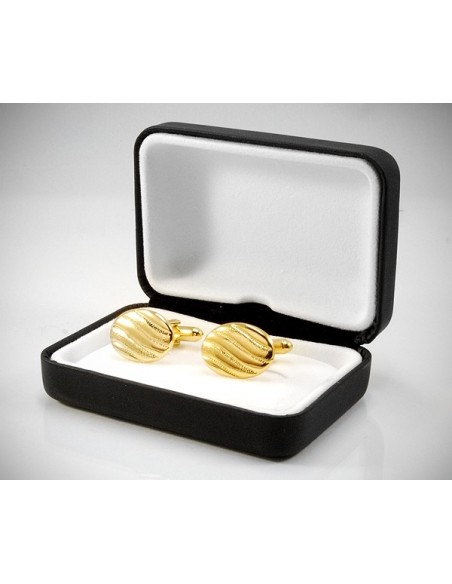Gemelli per camicia a onde oro da polso