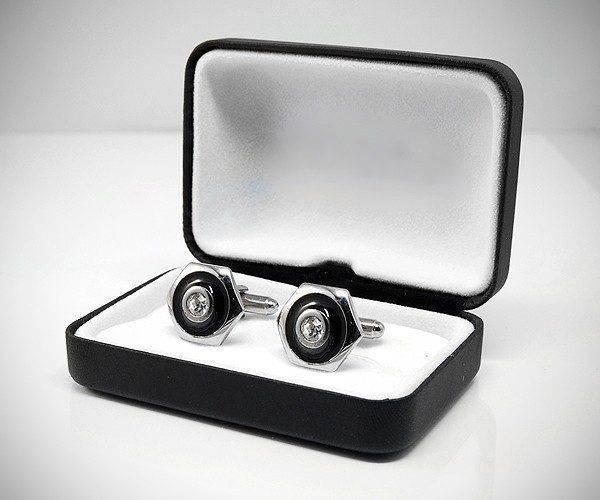 Gemelli per camicia esagono con Swarovski