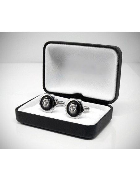 Gemelli per camicia esagono con Swarovski