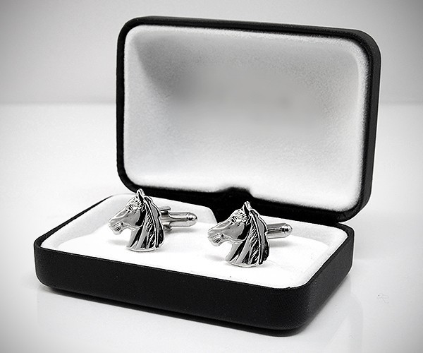 Gemelli per camicia da polso Cavallo acciaio