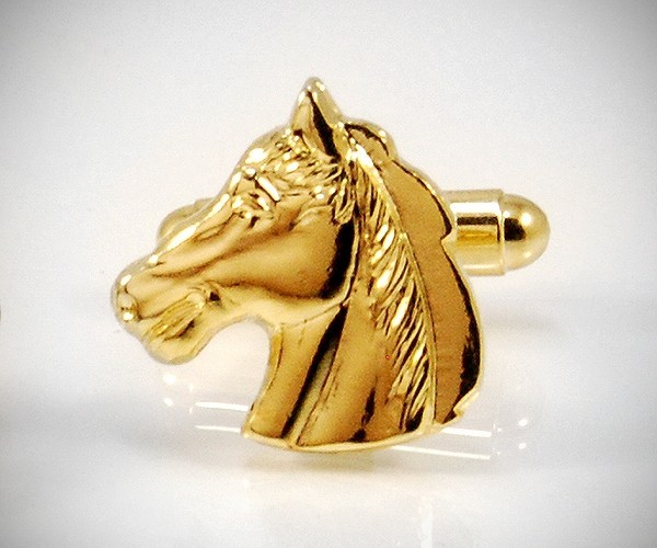 Gemelli per camicia Cavallo dorati da polso