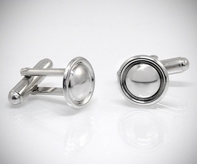 Gemelli per camicia rotondi con bordo da polso