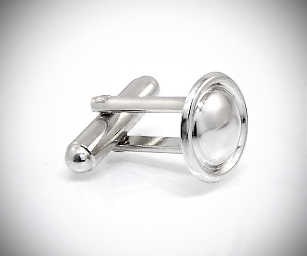 Gemelli per camicia rotondi con bordo da polso