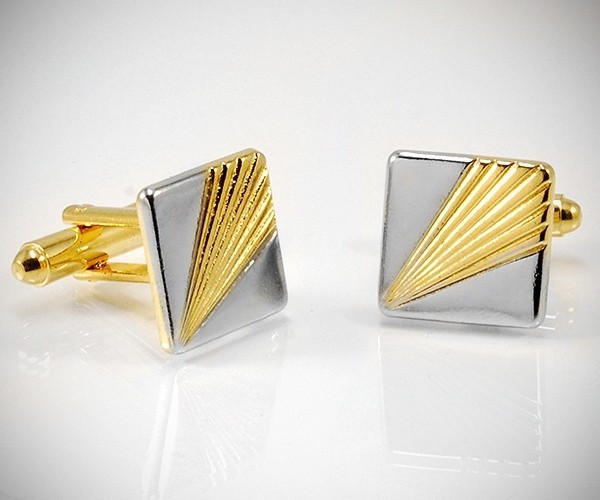 Gemelli per camicia freccia da polso oro e acciaio