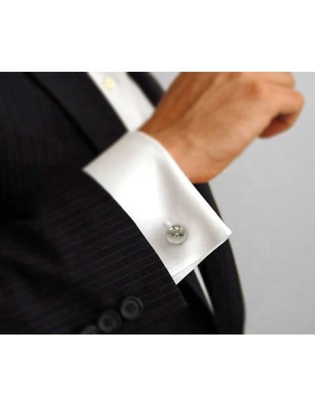 Gemelli per camicia da polso Swarovski® bombati lisci