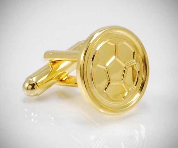 Gemelli per camicia da polso Pallone da calcio in oro