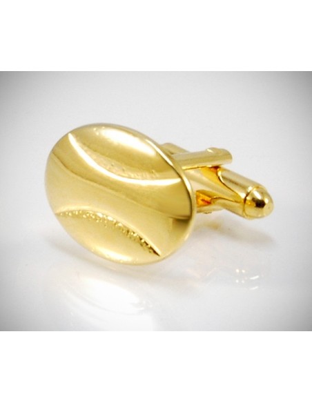 Gemelli per camicia a farfalla ovali dorati da polso