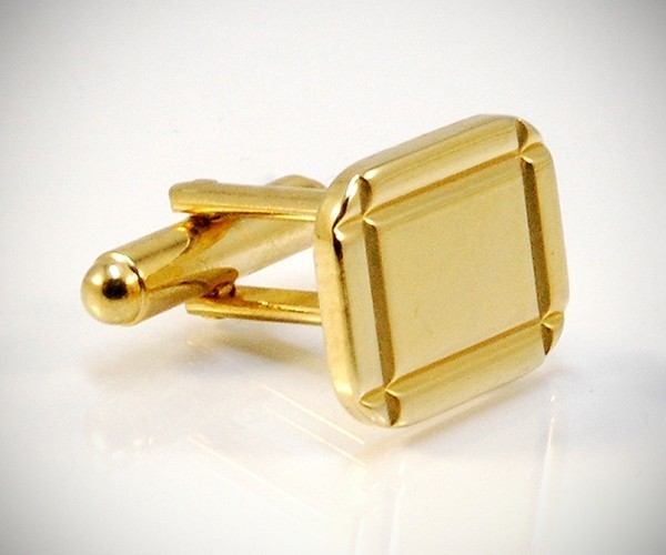 Gemelli per camicia diamantati 4 righe dorati da polso