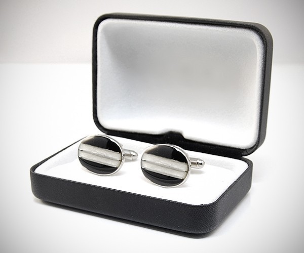 Gemelli per camicia ovali regimental da polso