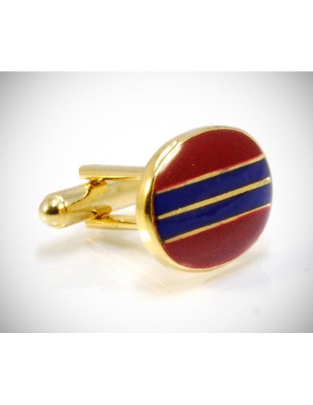 Gemelli per camicia ovali regimental da polso dorati