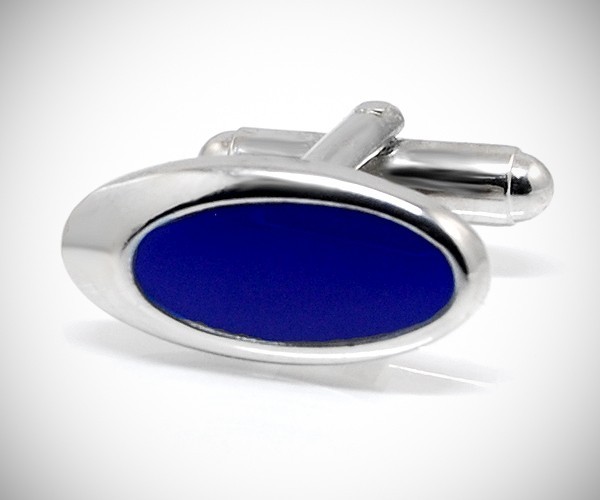 Gemelli per camicia ovale interno smalto da polso