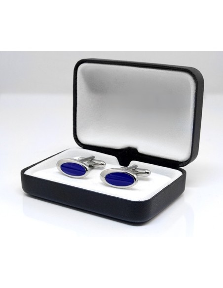 Gemelli per camicia ovale interno smalto da polso