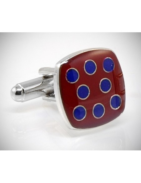 Gemelli da polso per camicia a pois colorati