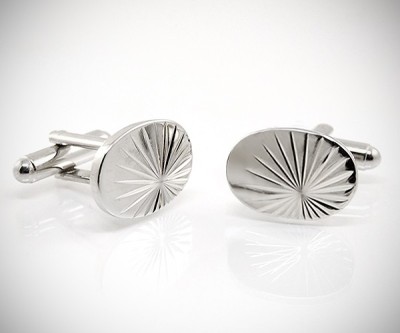 Gemelli da polso per camicia ovali diamantati