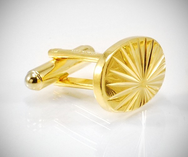 Gemelli da polso per camicia ovali diamantati oro