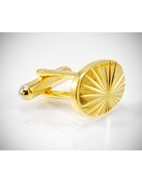 Gemelli da polso per camicia ovali diamantati oro