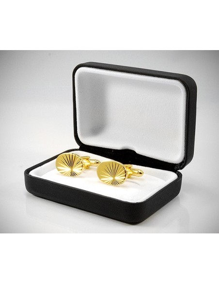 Gemelli da polso per camicia ovali diamantati oro