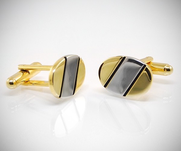 Gemelli Da Uomo Divertenti A Forma Di Banana | COLLAR AND CUFFS LONDON | Fatti A Mano In Ottone | Colori Giallo E Argento | Con Scatola Regalo