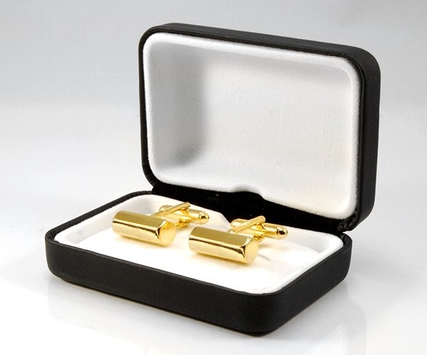 Gemelli per camicia da polso barra esagonale in oro