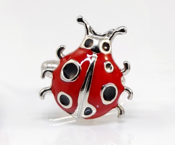 Gemelli per camicia da polso Coccinella rossa