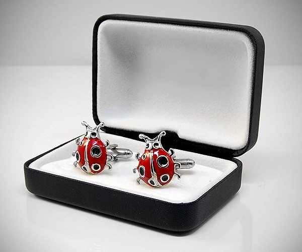 Gemelli per camicia da polso Coccinella rossa