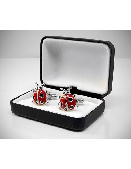 Gemelli per camicia da polso Coccinella rossa