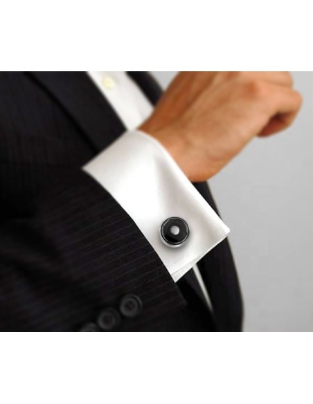 Gemelli per camicia disco smaltato da polso