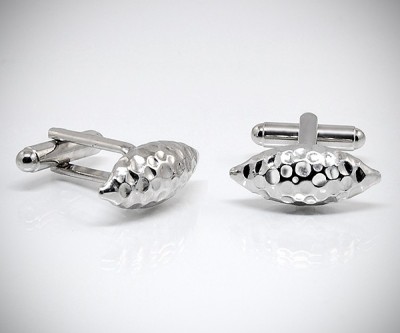 Gemelli da polso per camicia martellato