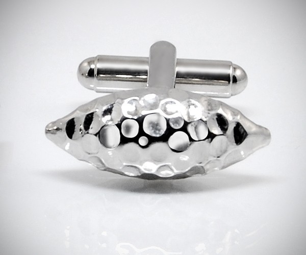 Gemelli da polso per camicia martellato