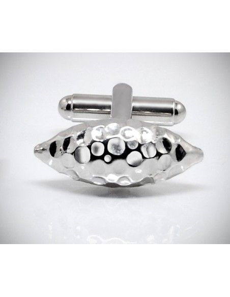 Gemelli da polso per camicia martellato