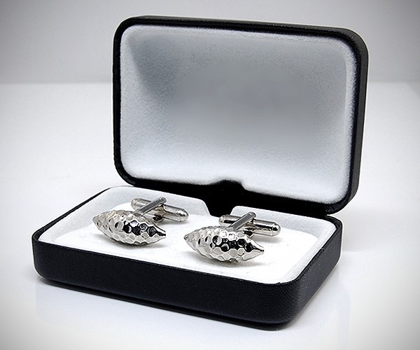 Gemelli da polso per camicia martellato