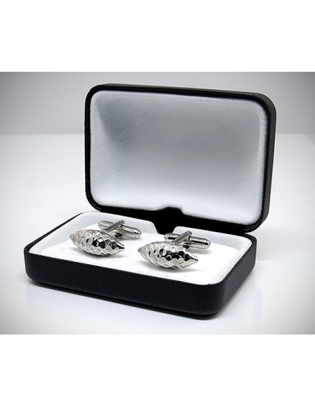 Gemelli da polso per camicia martellato