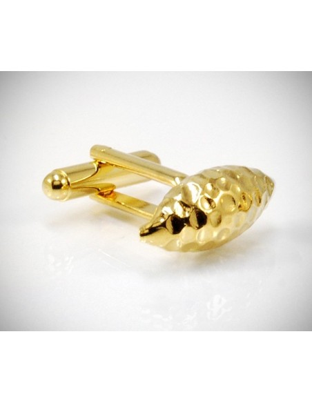 Gemelli per camicia da polso martellato in oro