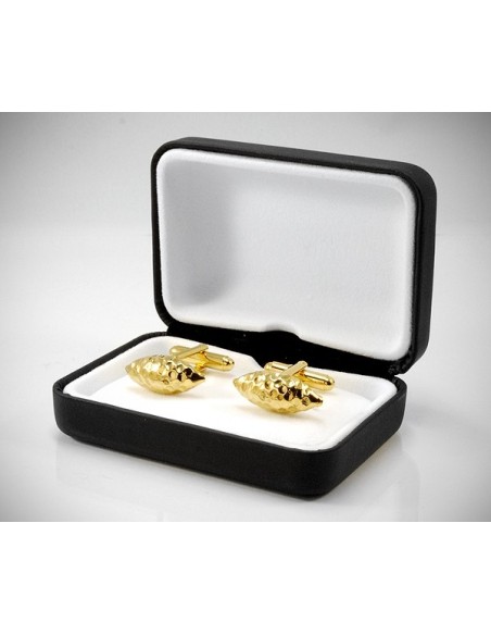 Gemelli per camicia da polso martellato in oro