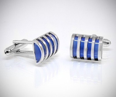 Gemelli da polso con grata e pietra per camicia