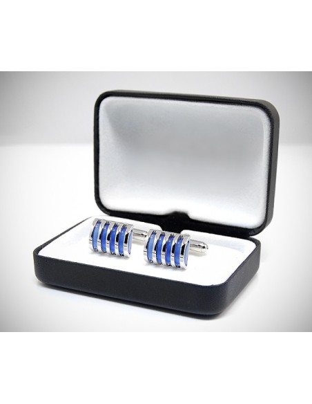 Gemelli da polso con grata e pietra per camicia