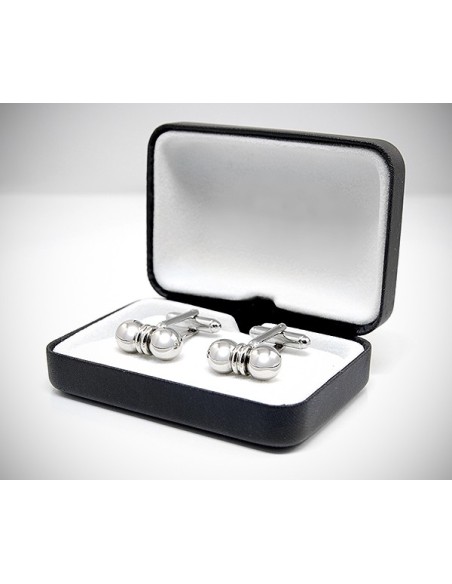 Gemelli per camicia da polso con sfere acciaio