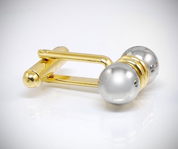 Gemelli per camicia a due sfere bicolore da polso