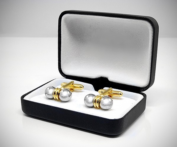 Gemelli per camicia a due sfere bicolore da polso