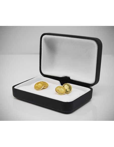 Gemelli per camicia da polso in oro da polso doppi con moneta