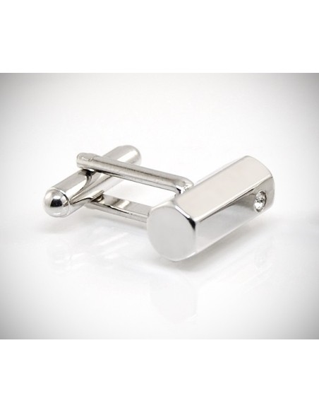 Gemelli per camicia barra esagonale con Swarovski da polso