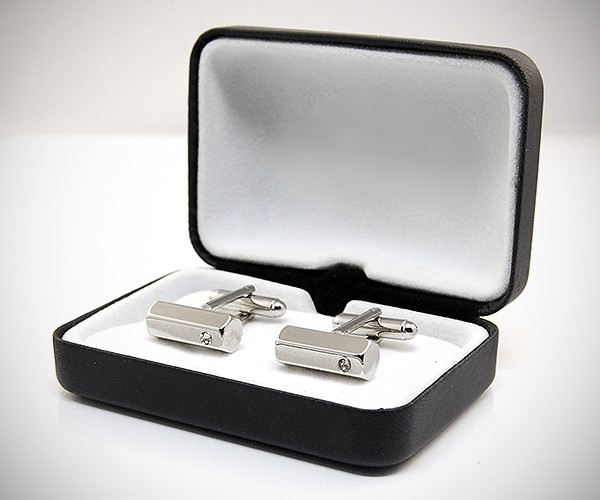 Gemelli per camicia barra esagonale con Swarovski da polso