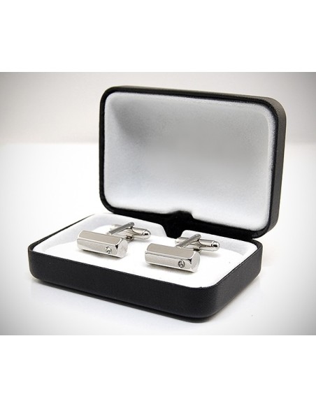 Gemelli per camicia barra esagonale con Swarovski da polso