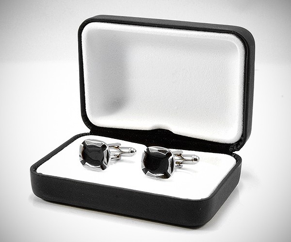 Gemelli per camicia smaltati con cornice da polso